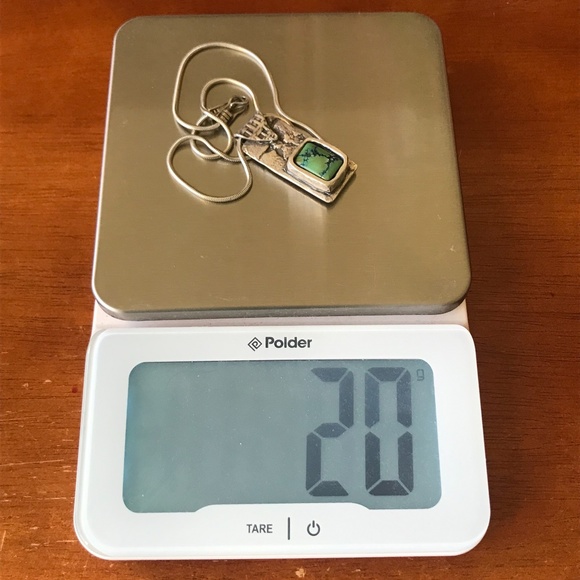 Handmade Sterling Silver Green Turquoise Western-Style Necklace - Picture 7 of 7